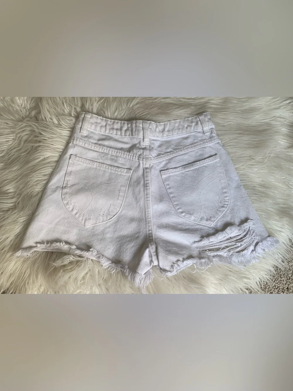 Rolla's Dusters Short Vintage White Worn Size 26
